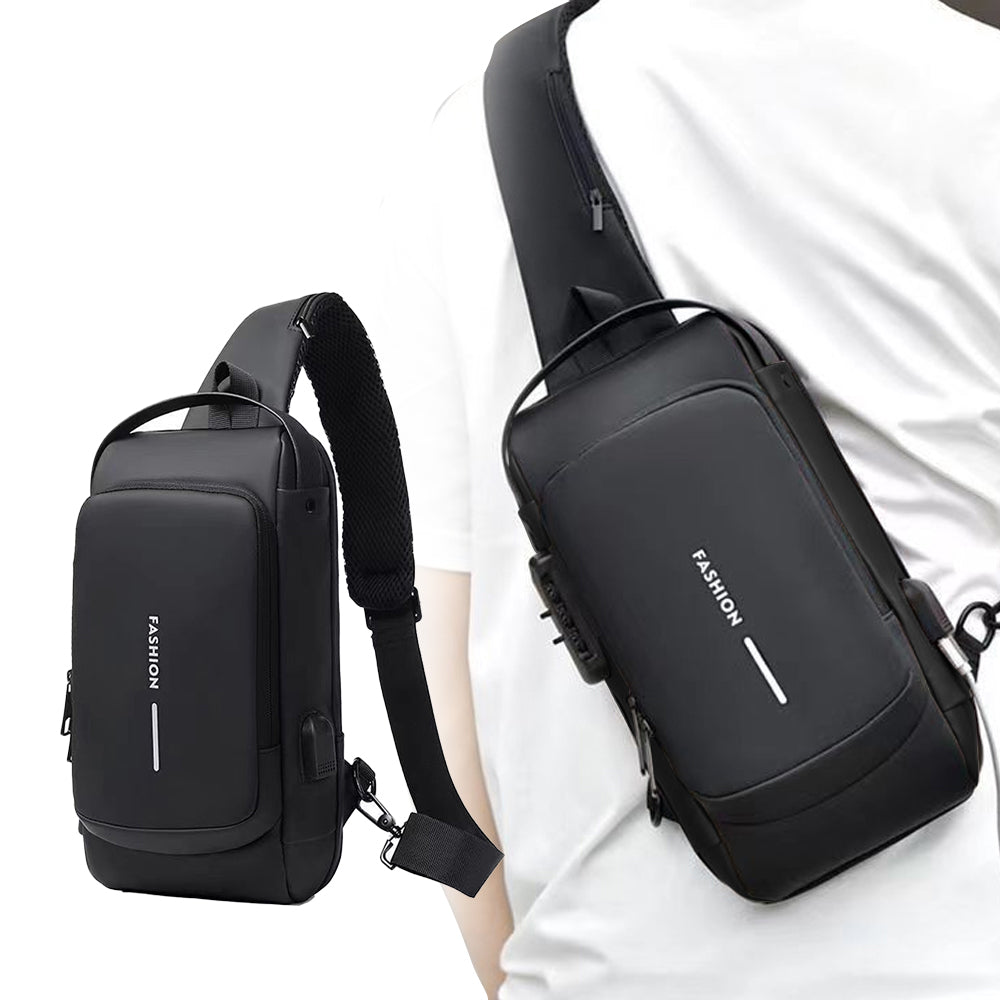 Anti-theft USB Port Crossbody Sling Shoulder Bag