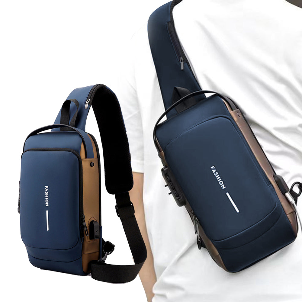 Anti-theft USB Port Crossbody Sling Shoulder Bag