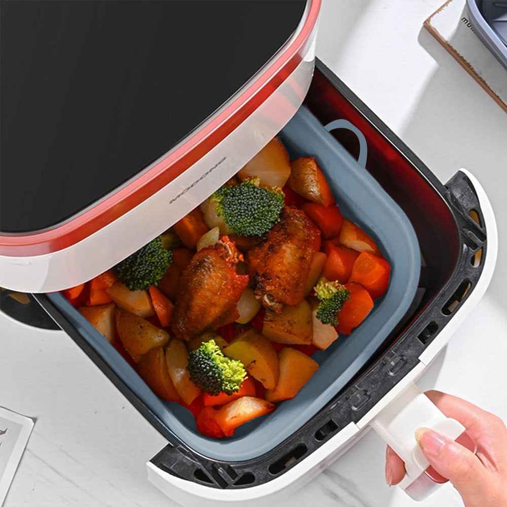 Reusable Foldable Air Fryer Silicone Pot-Square