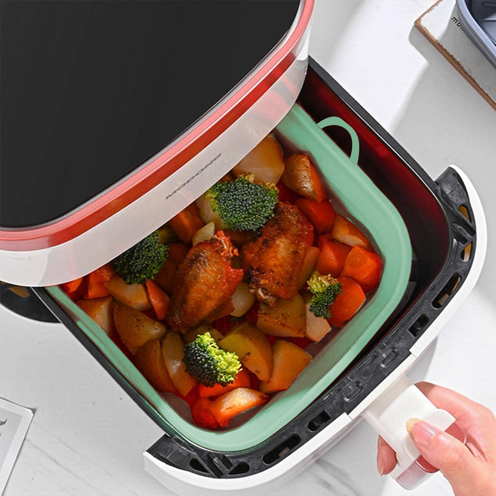 Reusable Foldable Air Fryer Silicone Pot-Square