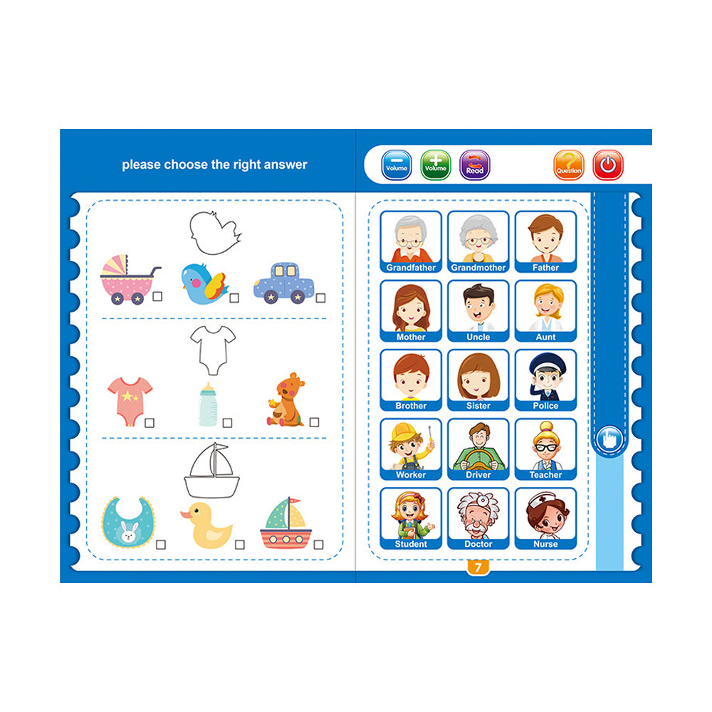 Intelligence Book Sound Book for Kids Toddlers Educational Learning Book Toy