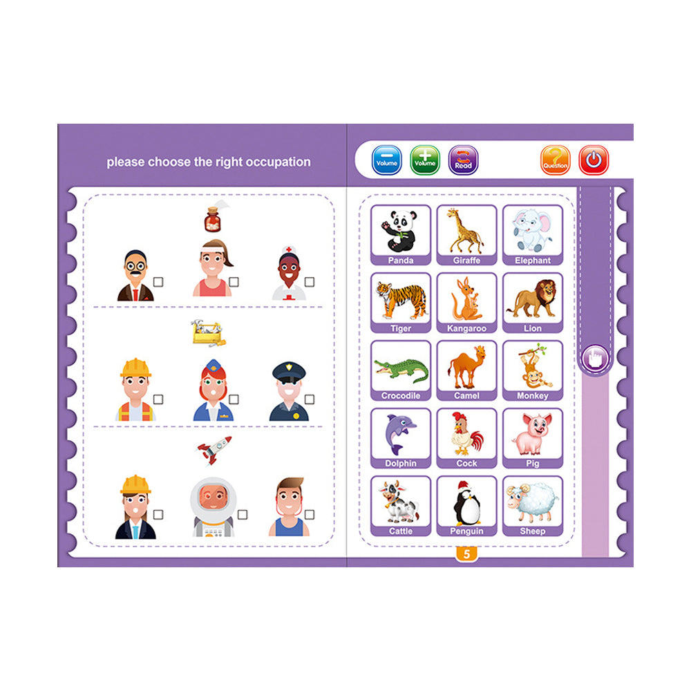 Intelligence Book Sound Book for Kids Toddlers Educational Learning Book Toy