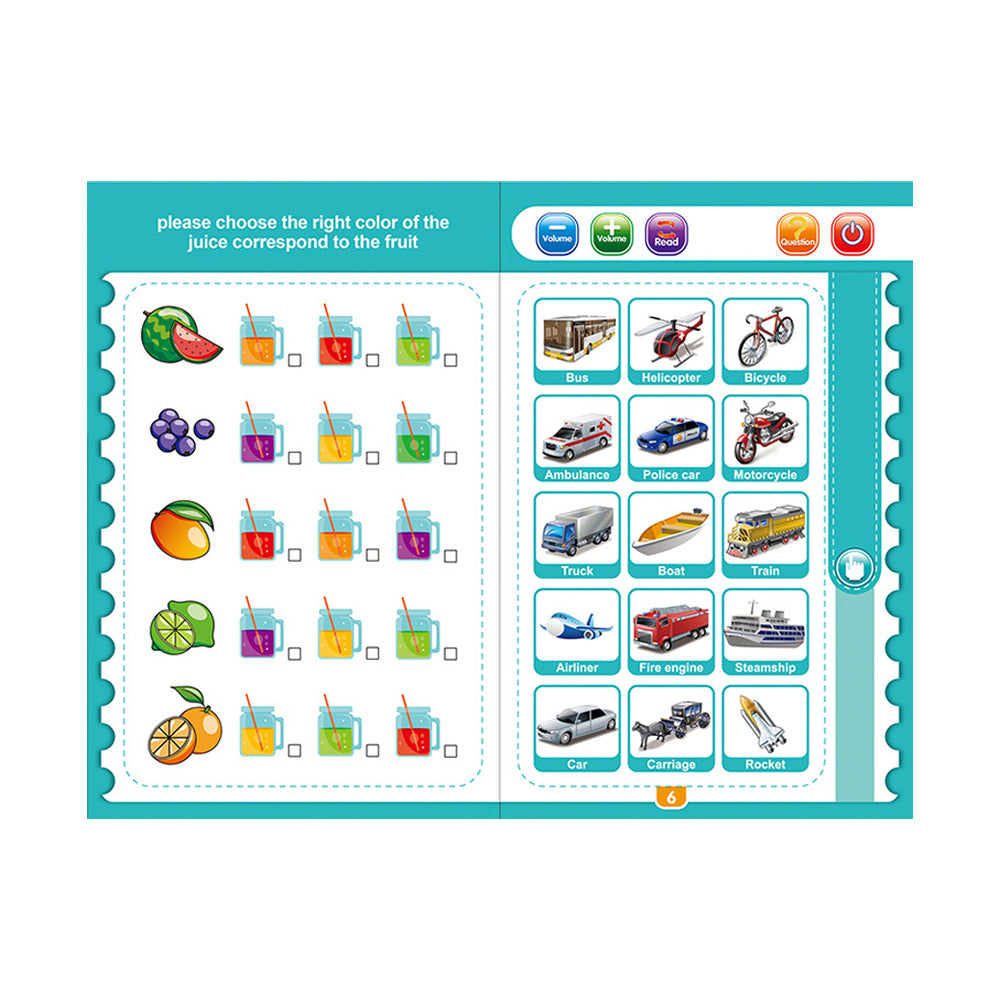 Intelligence Book Sound Book for Kids Toddlers Educational Learning Book Toy
