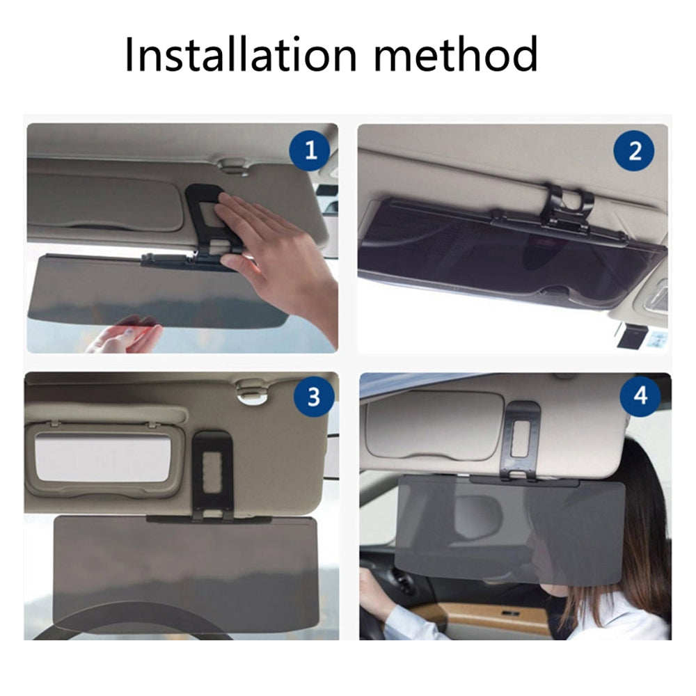 UV Blocking Anti-Glare Sun Visor Shield for Car