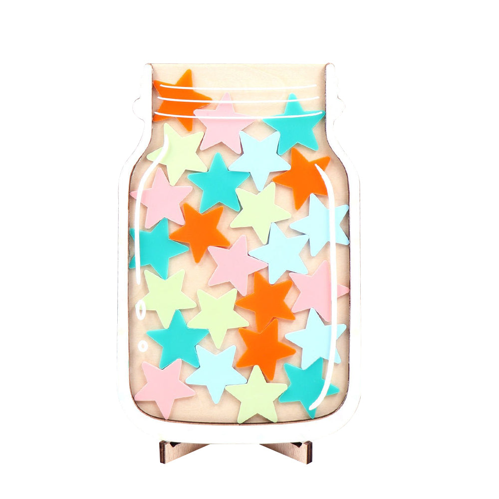 Training Star Reward Jar for Kids-Multi Color Star