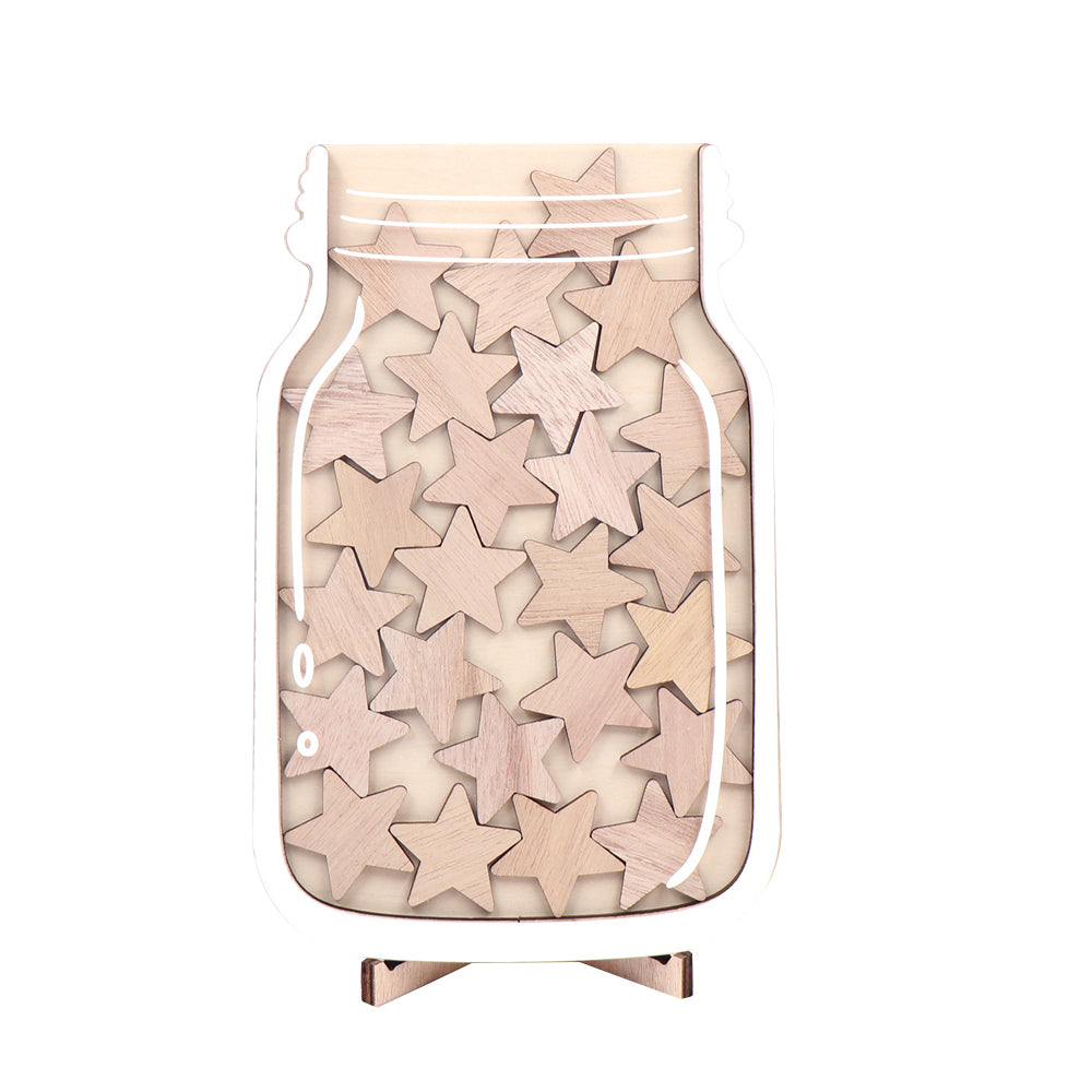 Training Star Reward Jar for Kids-Wood Star