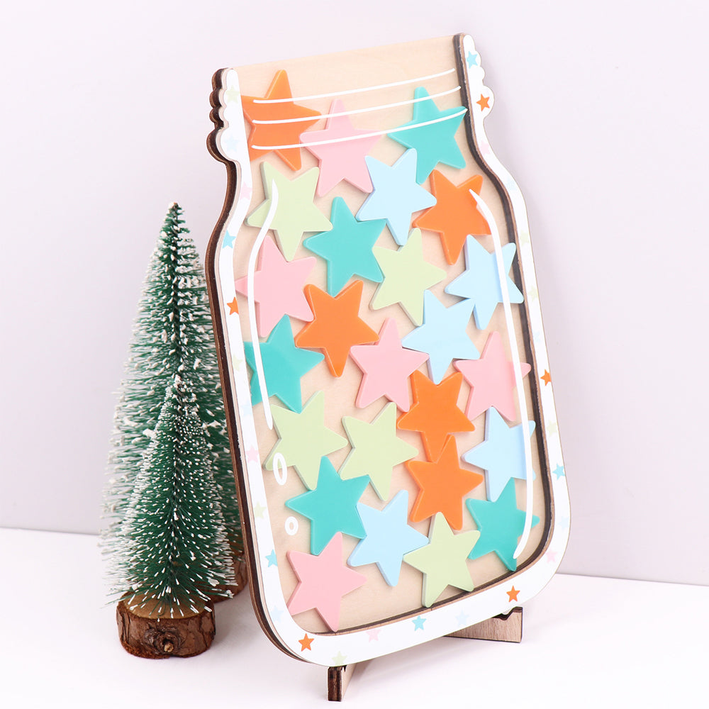 Training Star Reward Jar for Kids-Multi Color Star