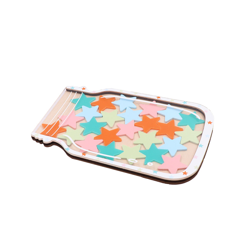 Training Star Reward Jar for Kids-Multi Color Star
