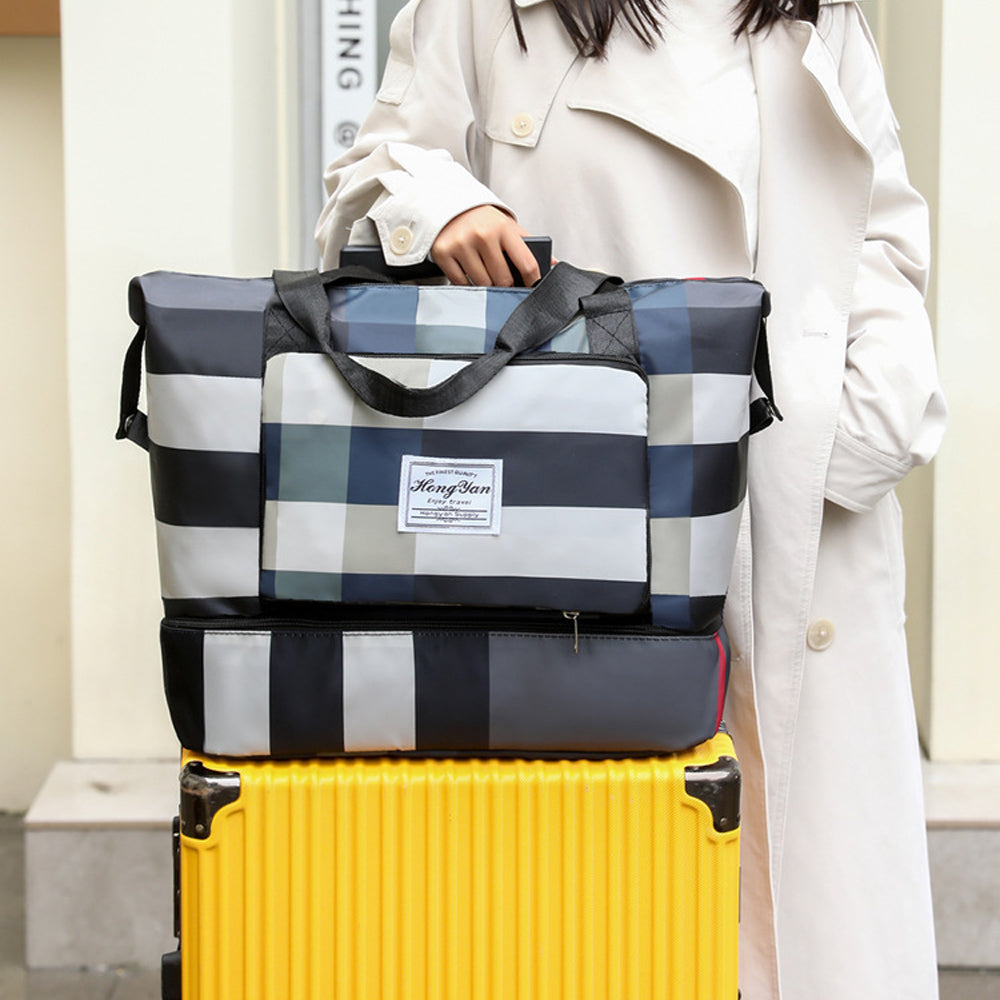 Large Capacity Foldable Dry and Wet Separation Travel Bag with Shoe Compartment