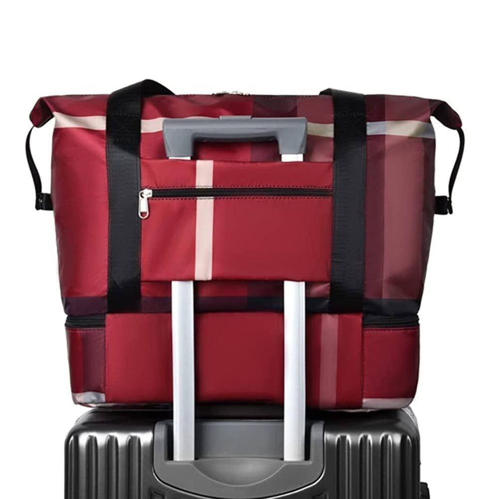 Large Capacity Foldable Dry and Wet Separation Travel Bag with Shoe Compartment