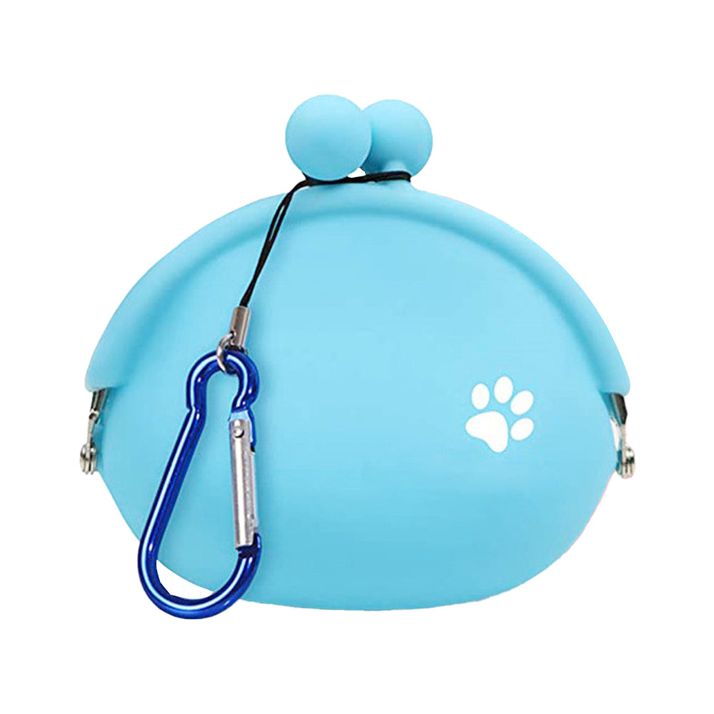 Portable Silicone Dog Training Treat Pouch with Carabiner