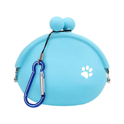 Portable Silicone Dog Training Treat Pouch with Carabiner