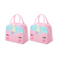 2Pcs Cute Cartoon Animal Lunch Bags for Kids Lunch Box Carry Tote Picnic Case Storage Bag