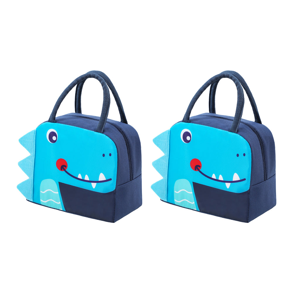 2Pcs Cute Cartoon Animal Lunch Bags for Kids Lunch Box Carry Tote Picnic Case Storage Bag