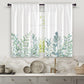 2Pcs Kitchen Curtains Watercolor Floral Kitchen Curtains Flower Plant Window Curtains