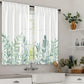 2Pcs Kitchen Curtains Watercolor Floral Kitchen Curtains Flower Plant Window Curtains