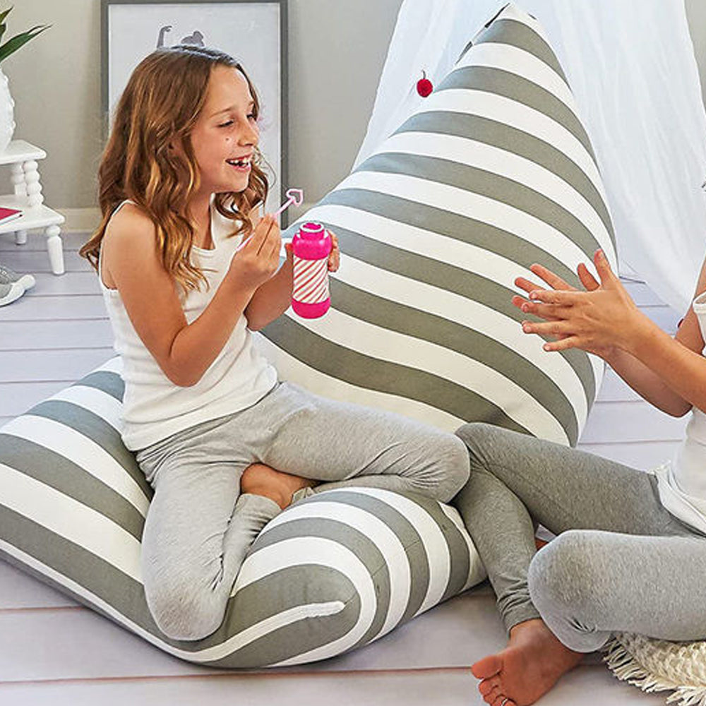 Stuffed Animal Storage Bean Bag Chair Cover Organizer Fill with Stuffed Toys Comfy Floor Lounger