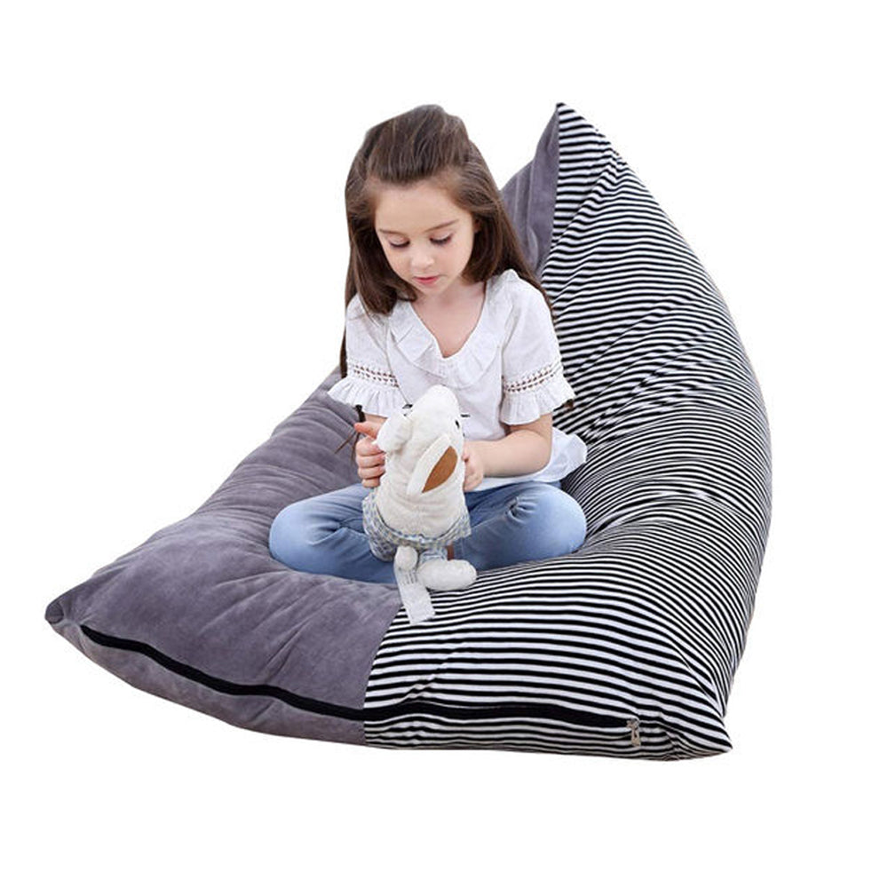 Stuffed Animal Storage Bean Bag Chair Cover Organizer Fill with Stuffed Toys Comfy Floor Lounger