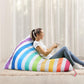Stuffed Animal Storage Bean Bag Chair Cover Organizer Fill with Stuffed Toys Comfy Floor Lounger