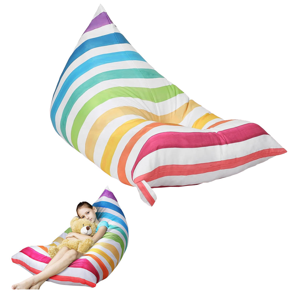 Stuffed Animal Storage Bean Bag Chair Cover Organizer Fill with Stuffed Toys Comfy Floor Lounger