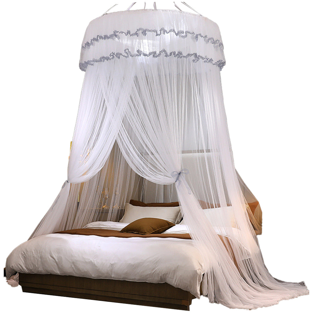 Mosquito Net Bed Canopy Princess Bed Curtain Fine Sheer Mesh Dome Bed Canopies for Kids Adults