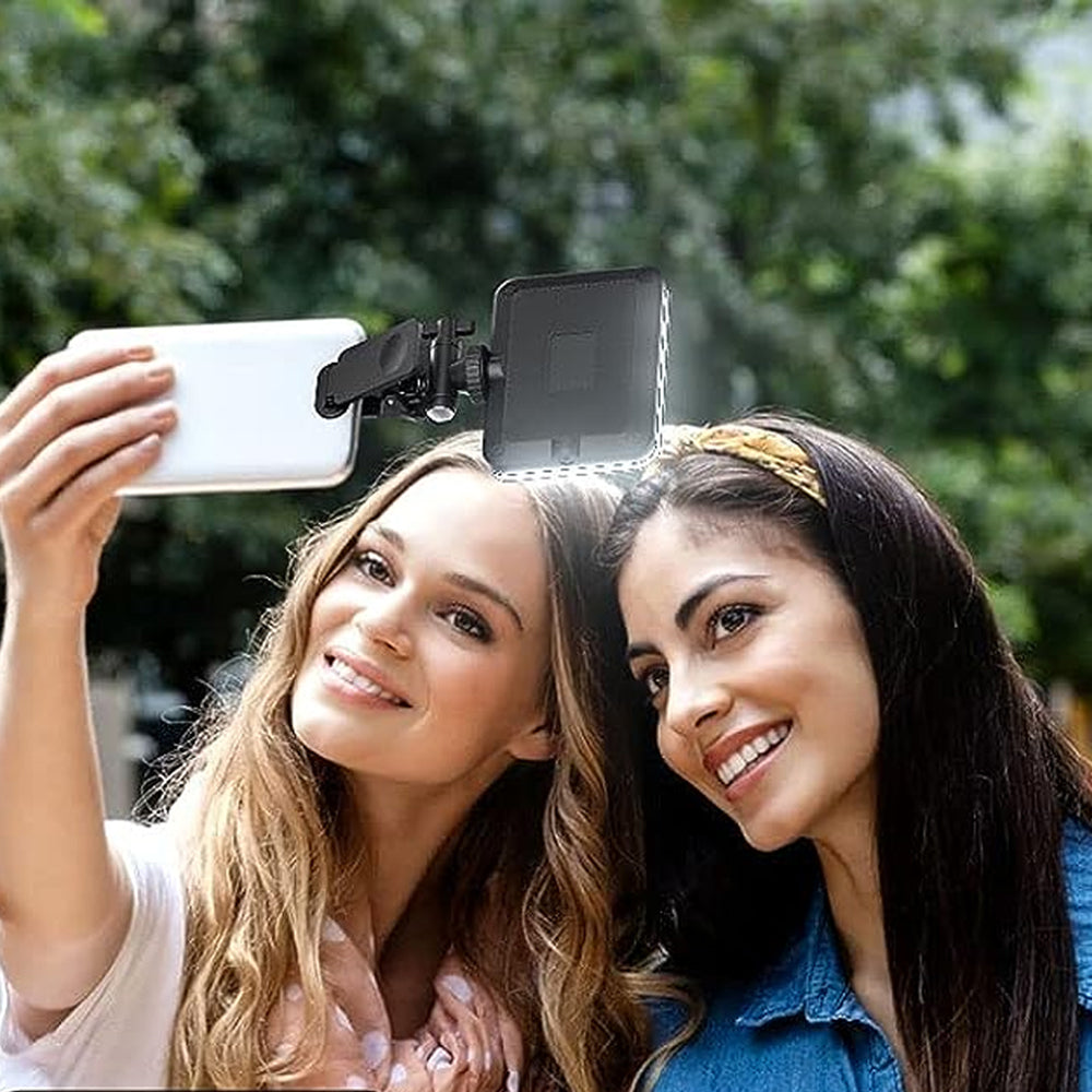 80 LED Portable Rechargeable Video Selfie Phone Clip Light with Adjusted 3 Light Modes