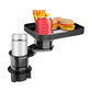 Cup Holder Tray for Car Detachable Car Food Table with Phone Slot 360 Degree Rotating Holder