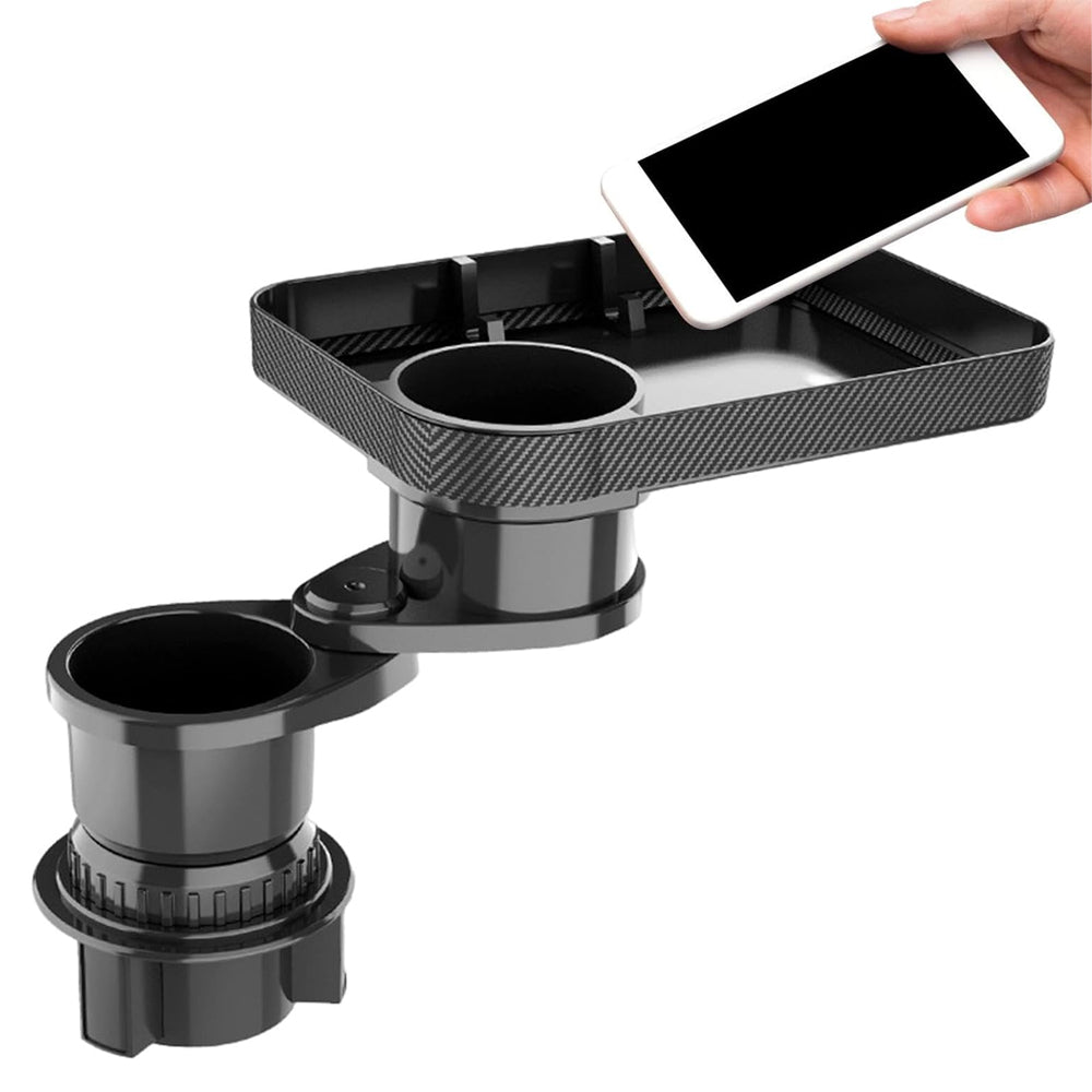 Cup Holder Tray for Car Detachable Car Food Table with Phone Slot 360 Degree Rotating Holder