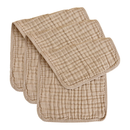 3Pcs Kid Burp Cloths 100% Cotton 25x50cm