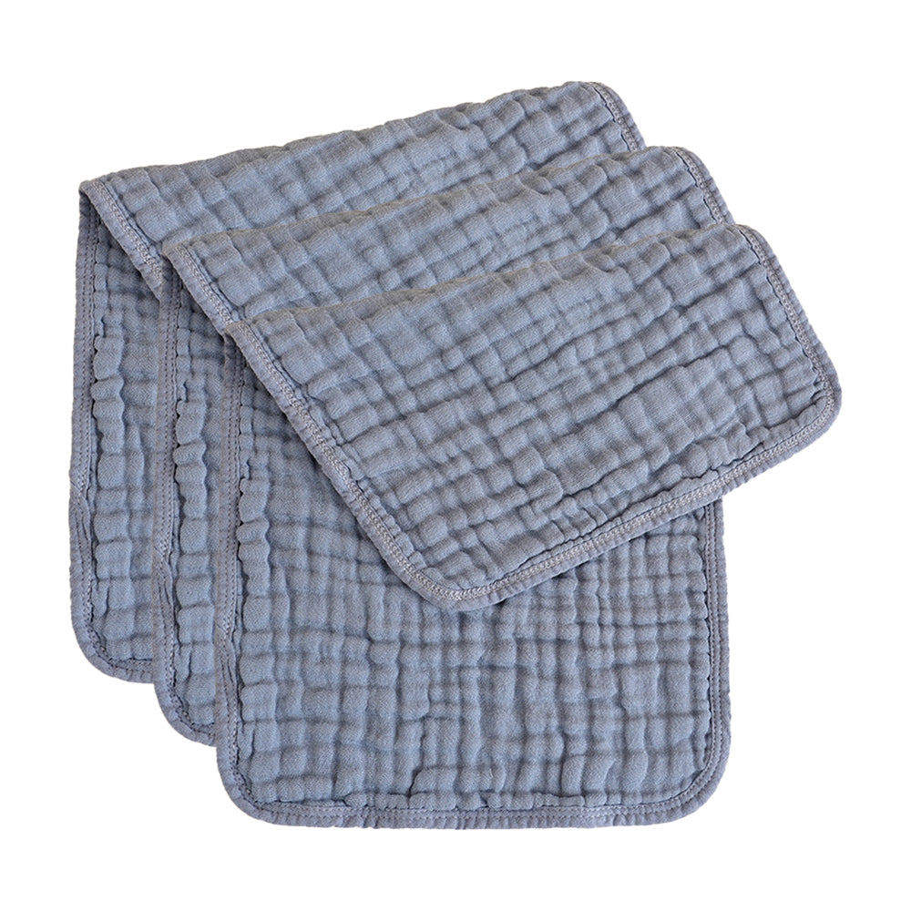 3Pcs Kid Burp Cloths 100% Cotton 25x50cm