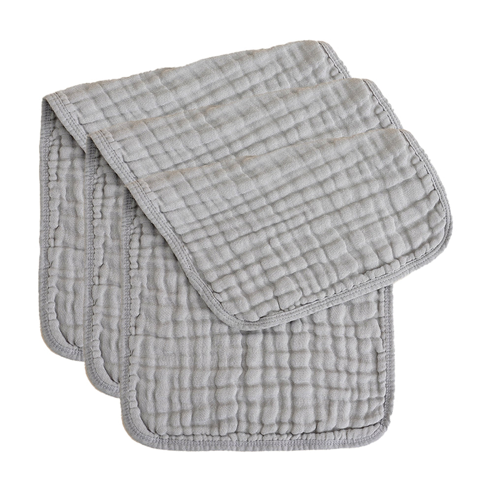 3Pcs Kid Burp Cloths 100% Cotton 25x50cm