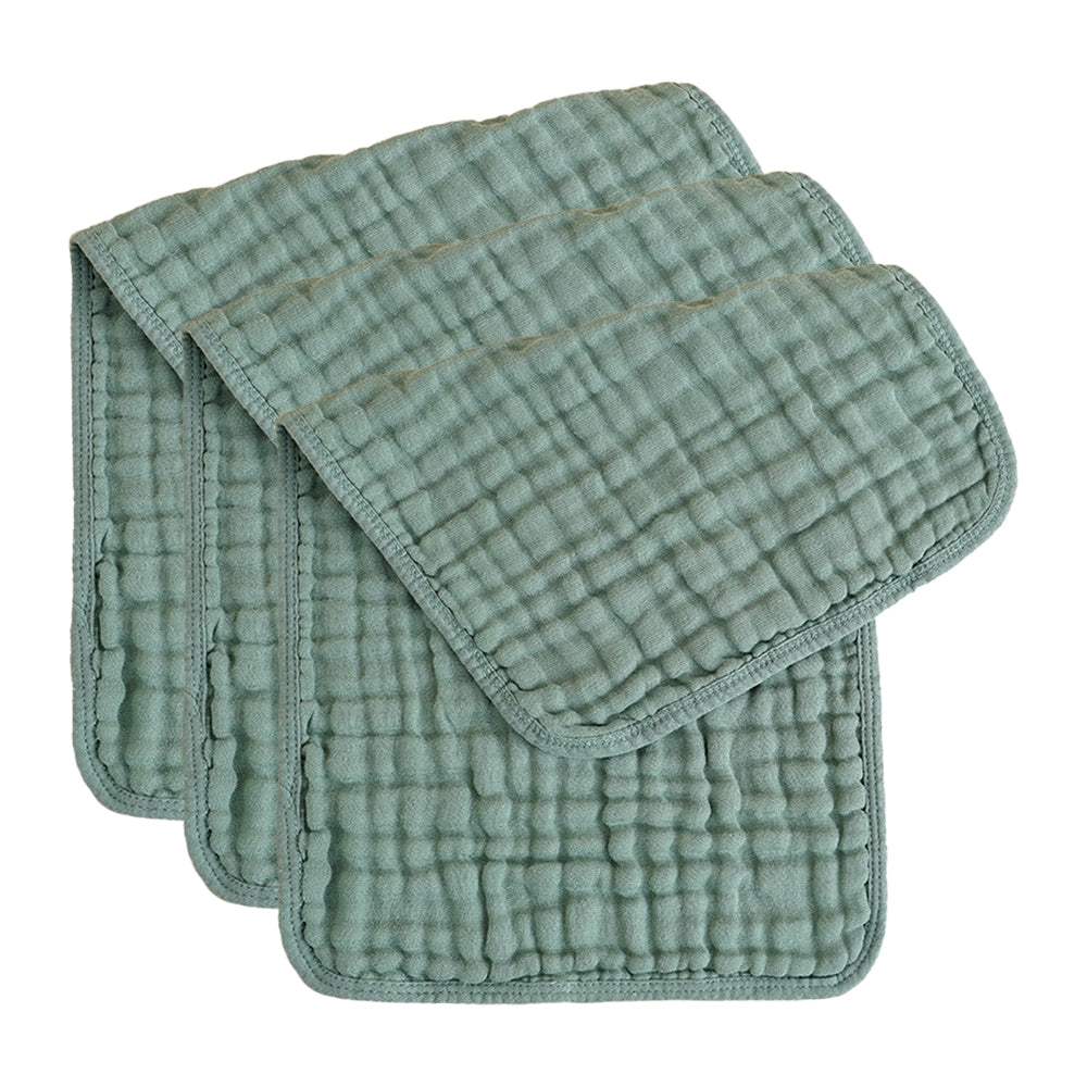 3Pcs Kid Burp Cloths 100% Cotton 25x50cm