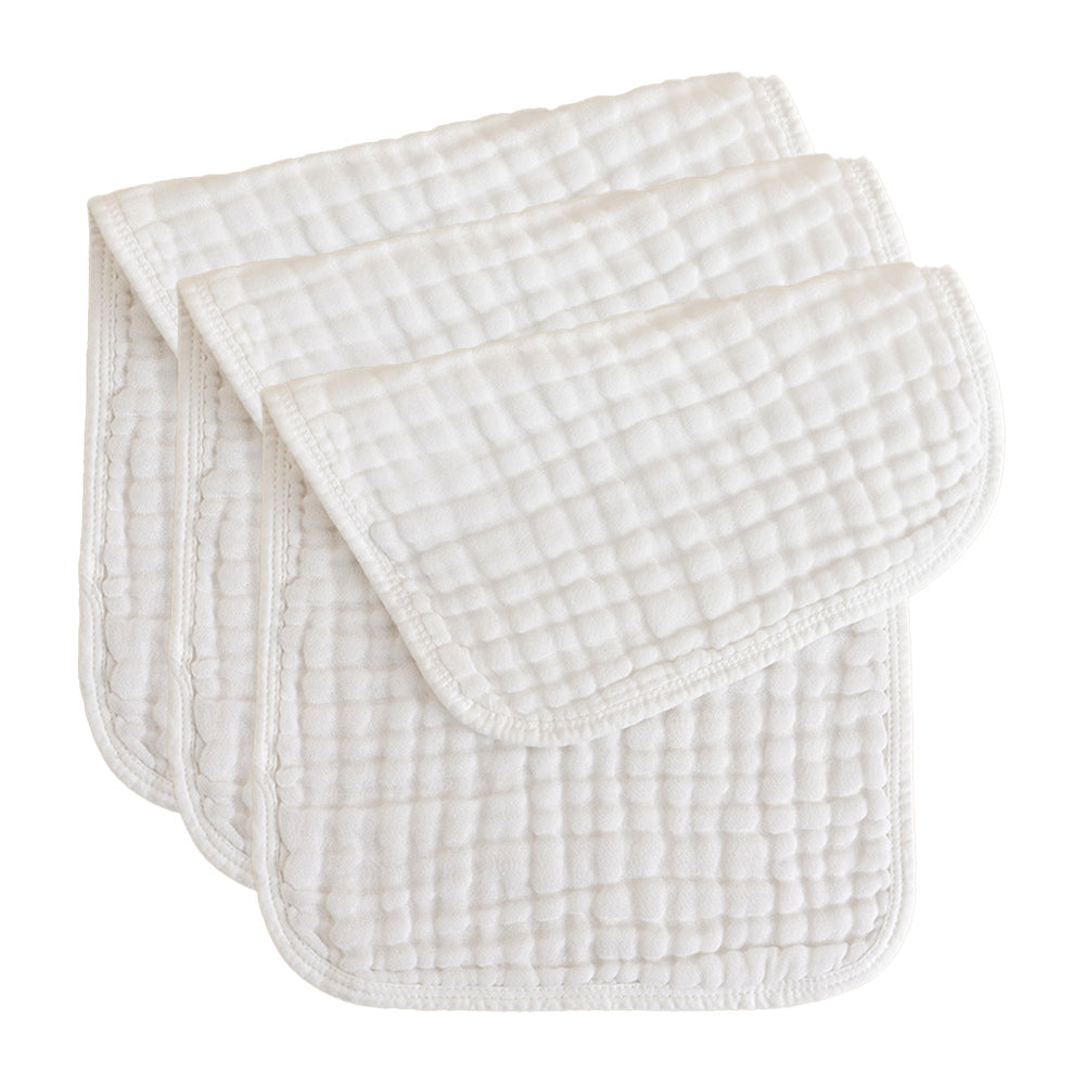 3Pcs Kid Burp Cloths 100% Cotton 25x50cm