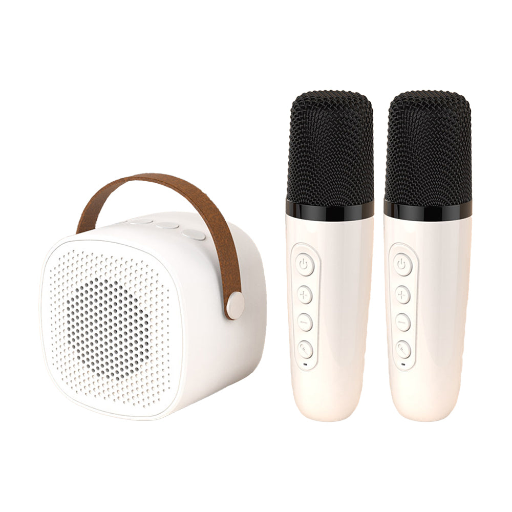 Karaoke Machine with 2 Microphones Portable Bluetooth 5.1 Speaker for Home Party KTV