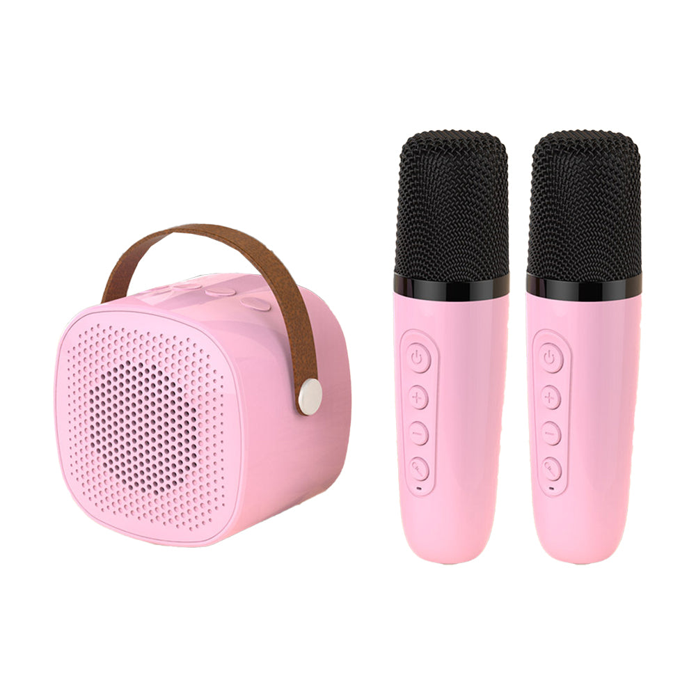 Karaoke Machine with 2 Microphones Portable Bluetooth 5.1 Speaker for Home Party KTV