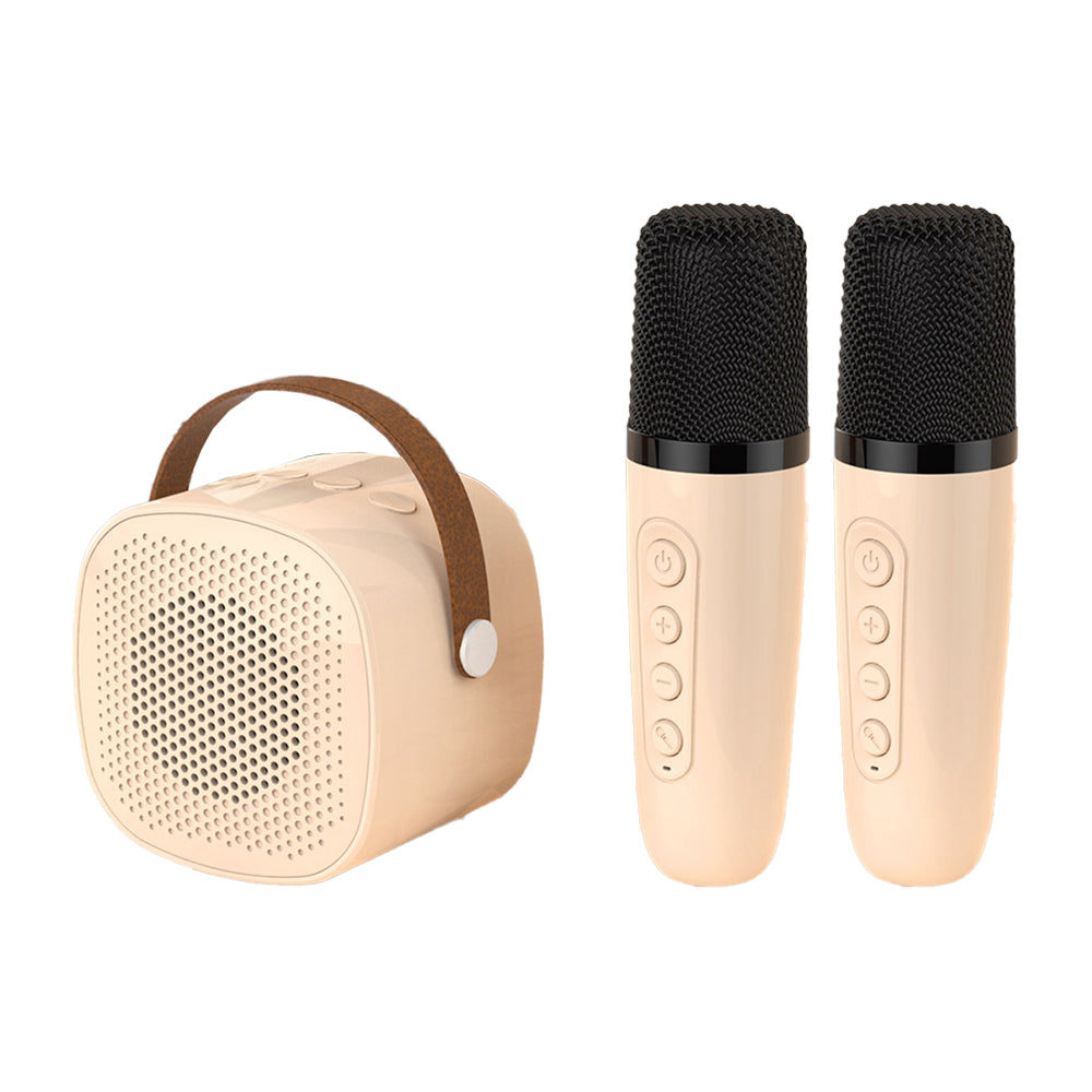 Karaoke Machine with 2 Microphones Portable Bluetooth 5.1 Speaker for Home Party KTV