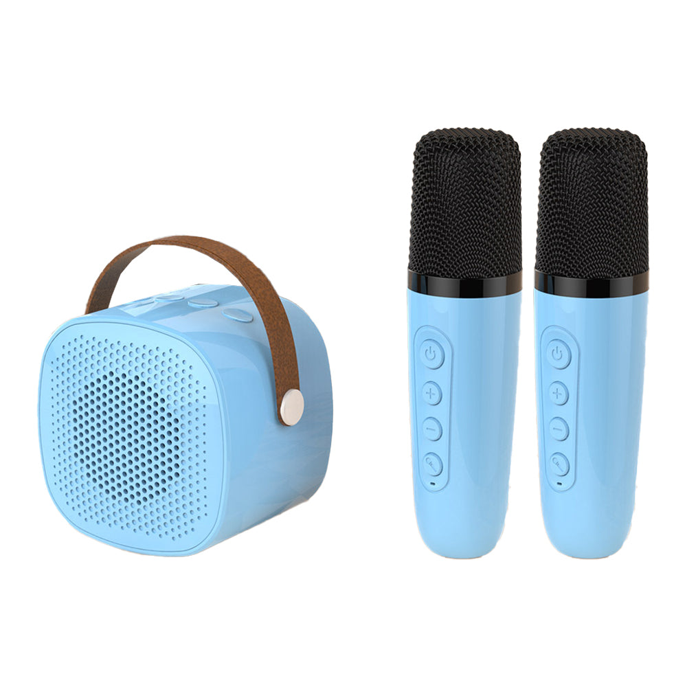 Karaoke Machine with 2 Microphones Portable Bluetooth 5.1 Speaker for Home Party KTV