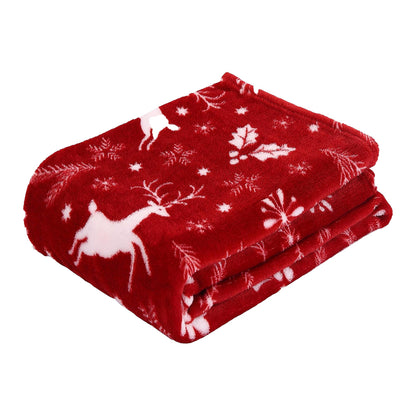 Christmas Blanket Soft Throw Print Warm Throw Sofa Blanket Holiday Theme Decor