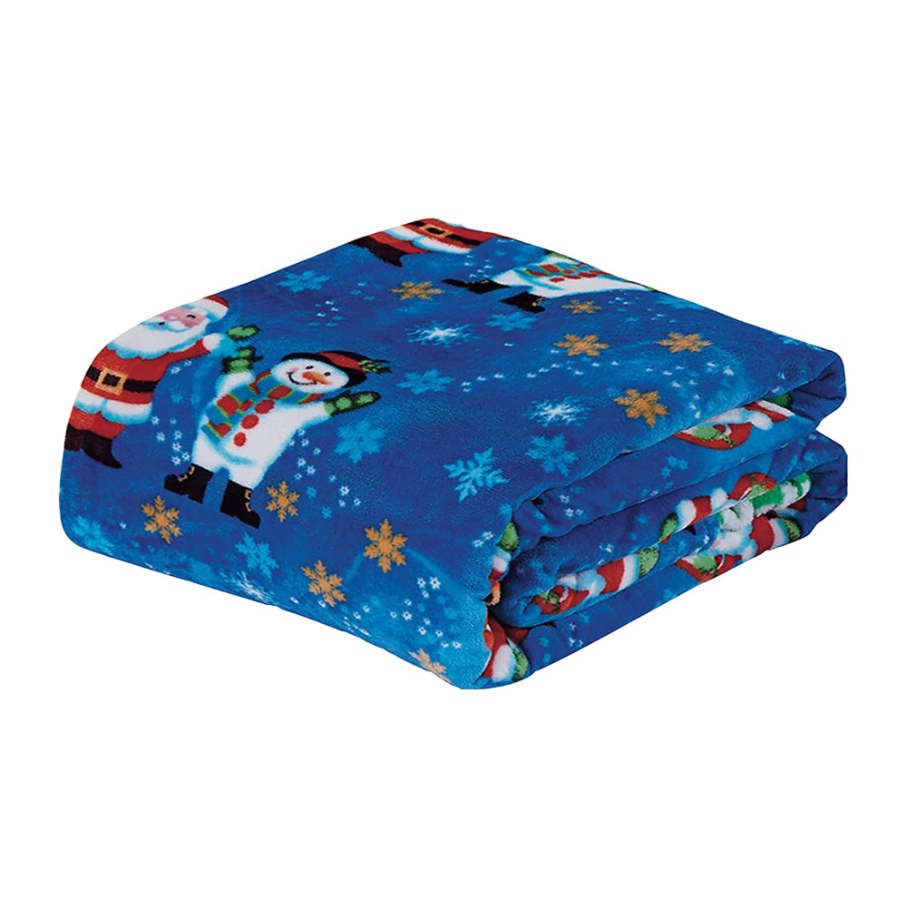 Christmas Blanket Soft Throw Print Warm Throw Sofa Blanket Holiday Theme Decor