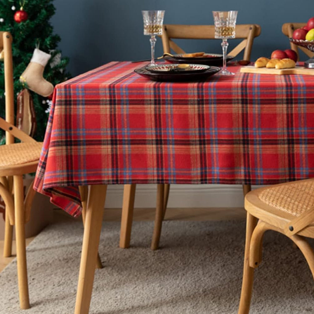 Scotland Plaid Christmas Tablecloth for Rectangle Tables