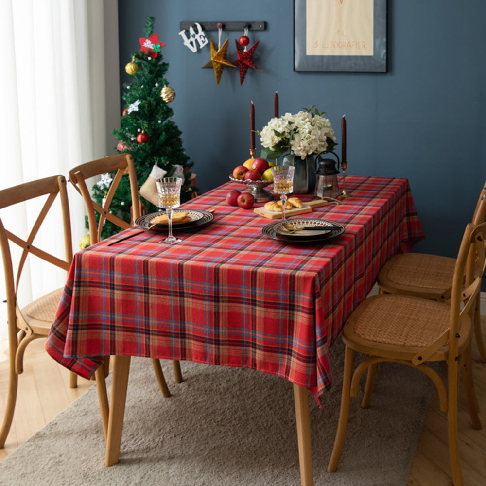 Scotland Plaid Christmas Tablecloth for Rectangle Tables