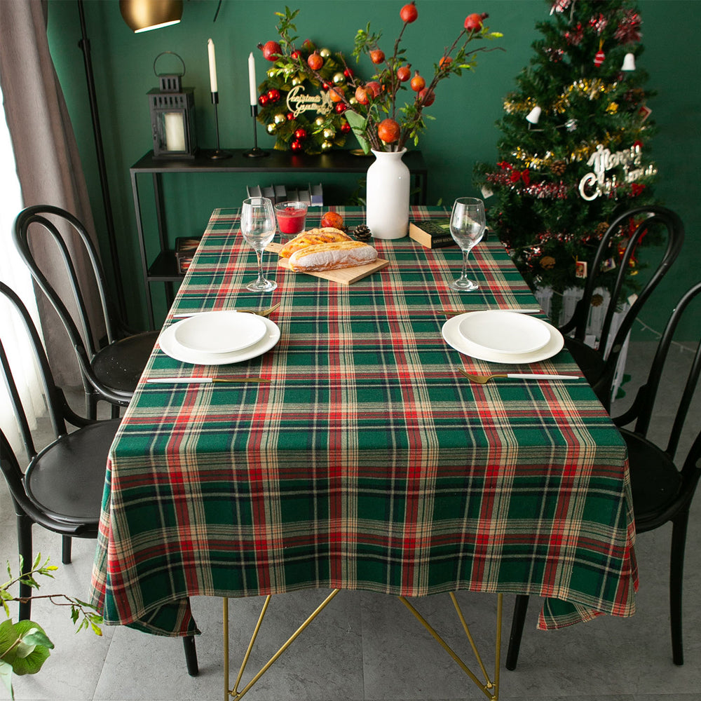 Scotland Plaid Christmas Tablecloth for Rectangle Tables