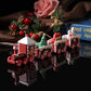 2Pcs DIY Christmas Train Painted Wooden Mini Xmas Decoration for Festival Decor