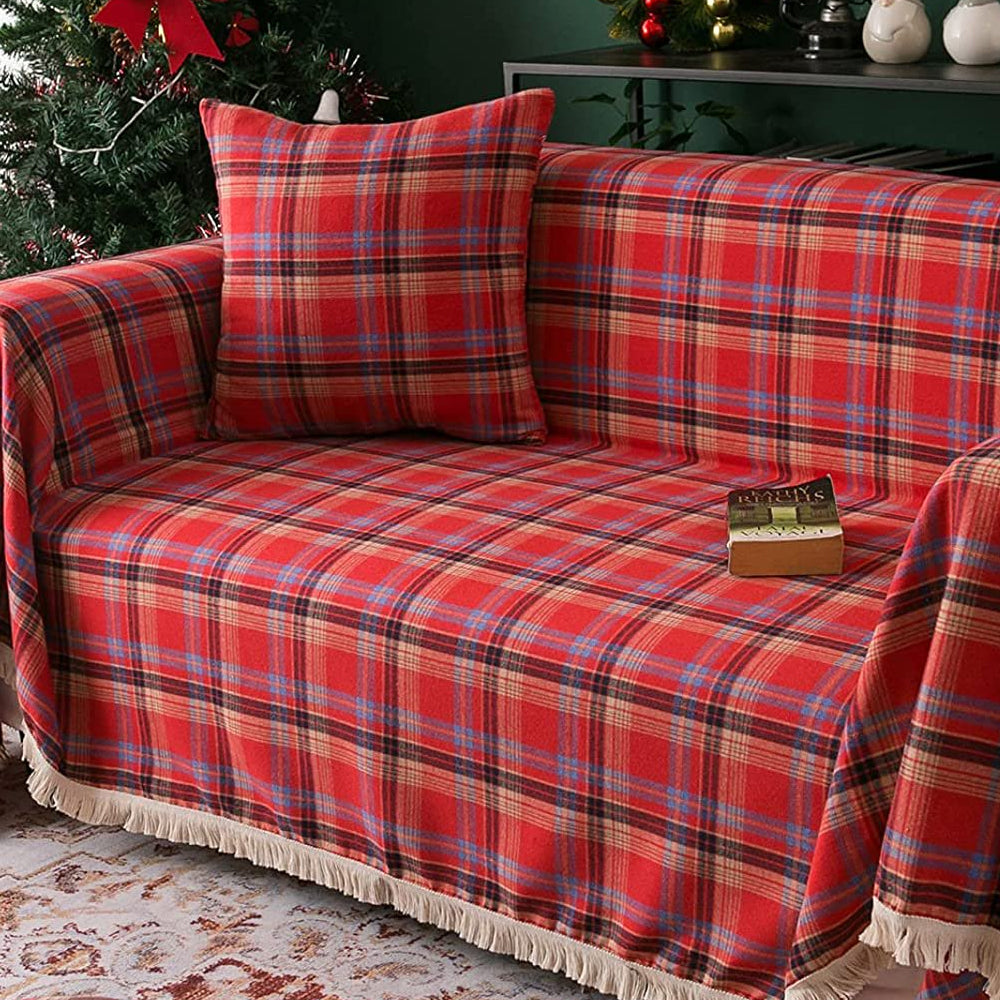 Slipcover Sofa Covers Single Seater Double Seater Couch Cover Christmas Decoration