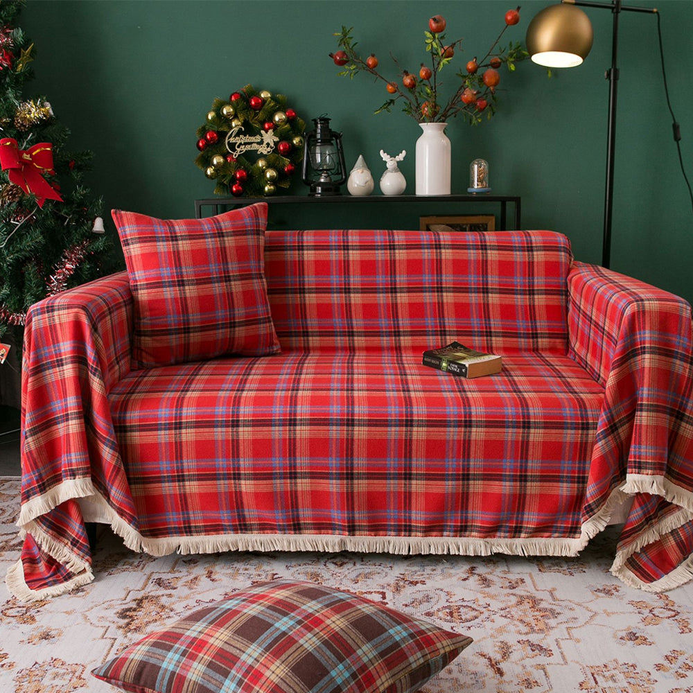 Slipcover Sofa Covers Single Seater Double Seater Couch Cover Christmas Decoration