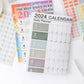 2024 365 Days Poster Yearly Schedule Wall Calendar