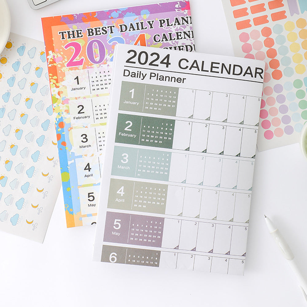 2024 365 Days Poster Yearly Schedule Wall Calendar