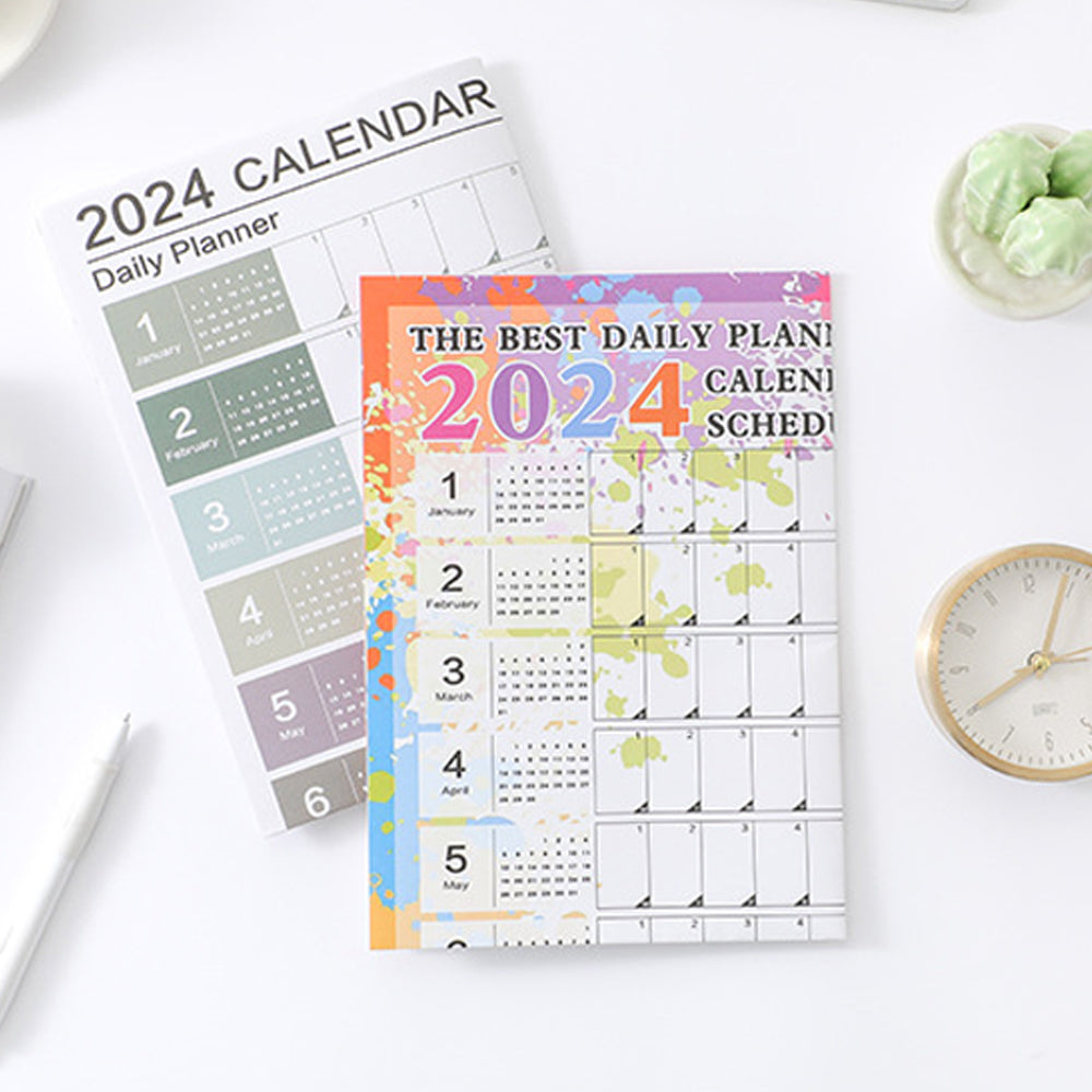 2024 365 Days Poster Yearly Schedule Wall Calendar