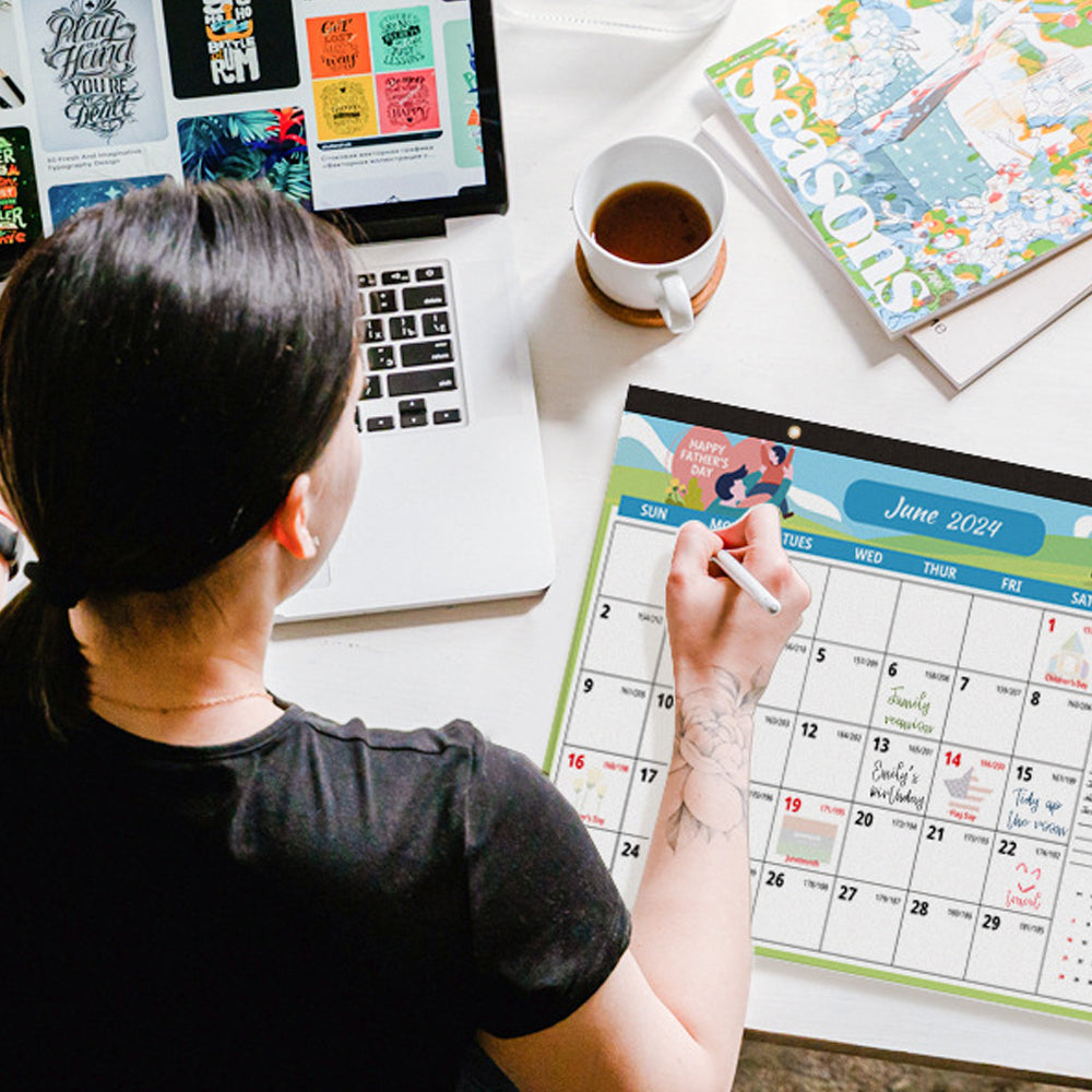 December 2023 to December 2024 13 Months Schedule Wall Calendar