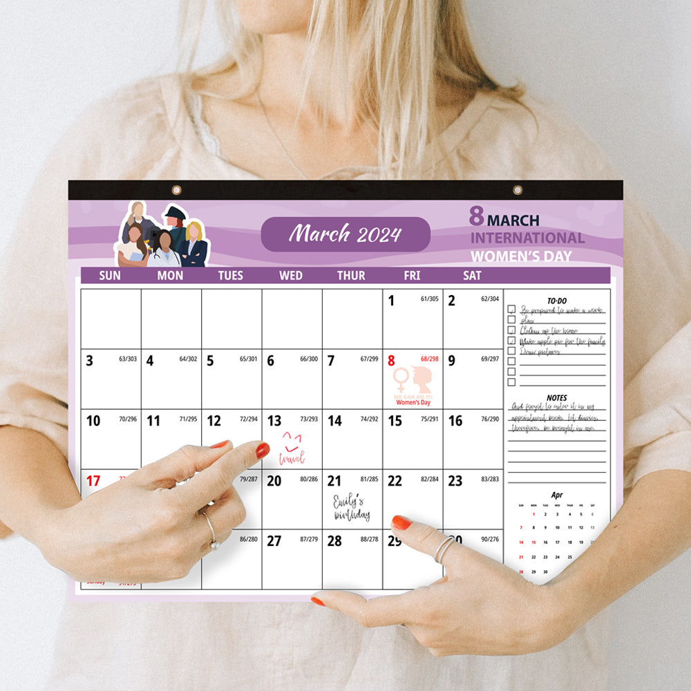 December 2023 to December 2024 13 Months Schedule Wall Calendar